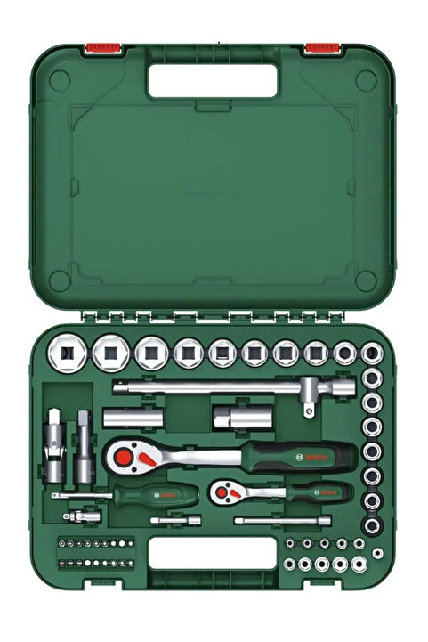 Bosch 1/4'' + 1/2'' 57 Parça Lokma Anahtar Takımı 1600A02Z9G