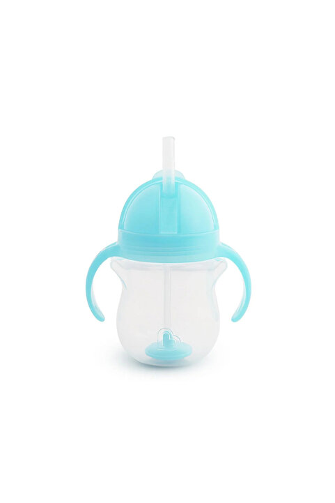 Munchkin Tıklama Kilitli Uçlu Pipetli Alıştırma Bardağı, 6ay , 207ml, Mavi, 1 Adet
