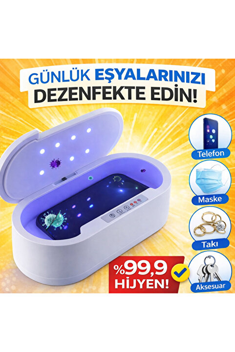 MDSTECH UV-C Dezenfeksiyon Kutusu | Telefon Maske Takı Sterilizasyon Cihazı %99,9 Hijyen
