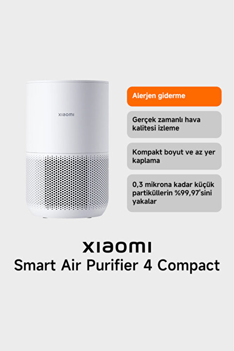 Xiaomi Smart Air Purifier 4 Compact Akıllı Hava Temizleyici (Xiaomi Türkiye Garantili)