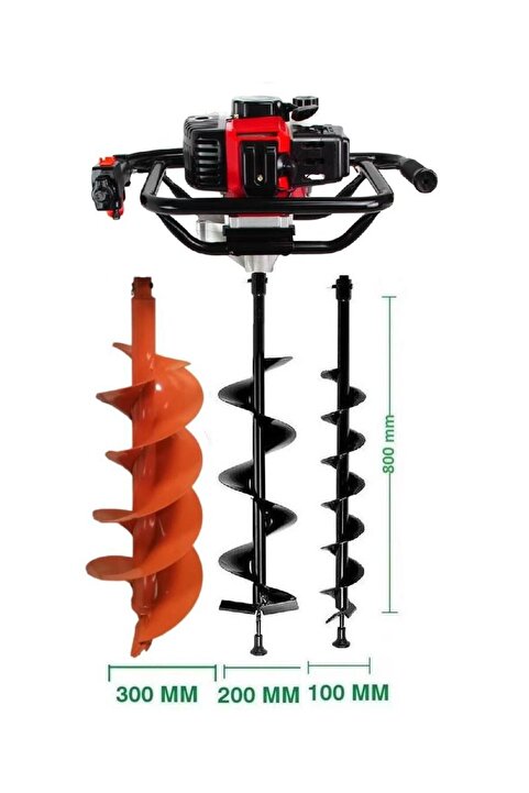 GARDENPRO TKDZ-03/52 Toprak Burgu Makinası Set-2 Zentra
