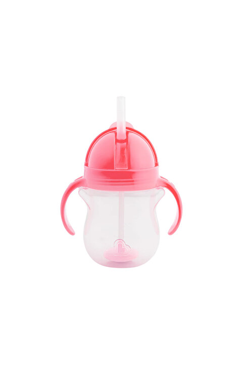 Munchkin Tıklama Kilitli Uçlu Pipetli Alıştırma Bardağı, 6ay , 207ml, Pembe, 1 Adet