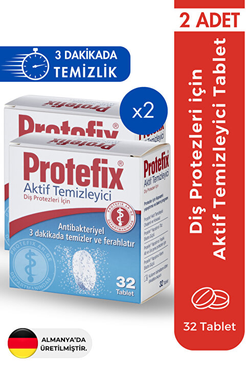 Protefix Diş Protezleri İçin Temizleyici 32 tablet (2 ADET)