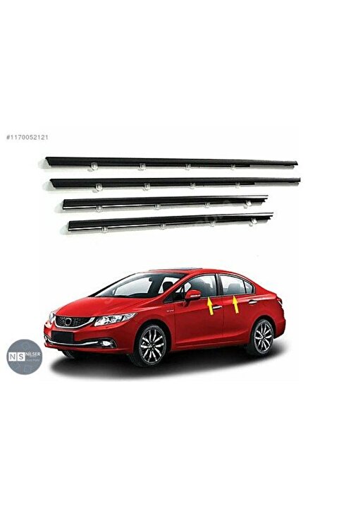 NPE Honda Civic 2012-2016 Fb7 Dış Cam Sıyırıcı Fitil Çıta Ön-Arka Takım