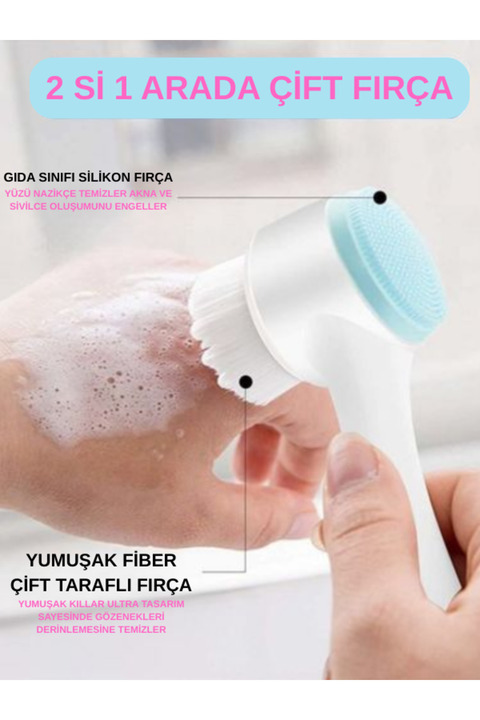 SheMask Yüz Temizleme Peeling Fırçası – Gözenek Arındırıcı, Siyah Nokta-Akne & Makyaj Temizleyici Cilt Bakım