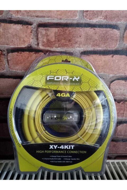 For-X Xy-4kit 4ga Profesyonel Kablo Kiti 4-ga Kablo Kiti Class Tuning
