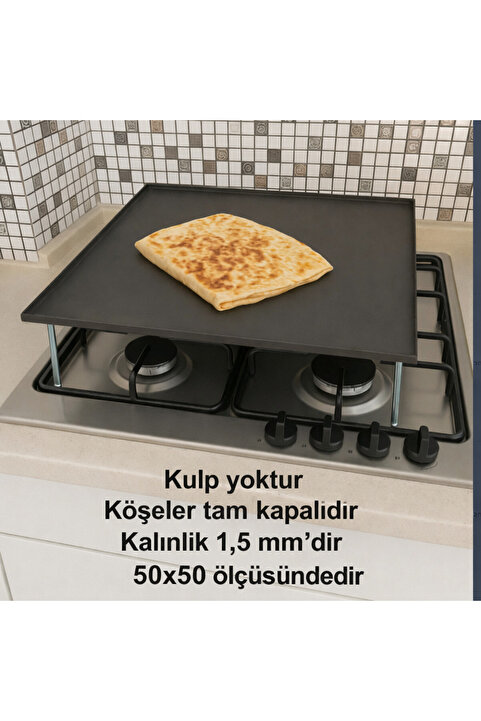 ALEVRA OCAK ÜSTÜ GÖZLEME SACI (KÖŞELER KAPALIDIR SIZDIRMA YAPMAZ 1.5 MM KALINLIK EKO MODEL)