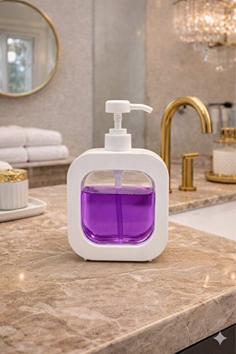 MİMOZA PARK 300 ml Tezgah Üstü Dikdörtgen Banyo Mutfak Sıvı Sabunluk | Banyo Mutfak Bulaşık Lavabo Deterjanlık