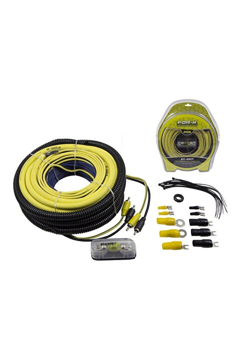 For-X 4GA 4kit 4ga set kablo seti turuncu