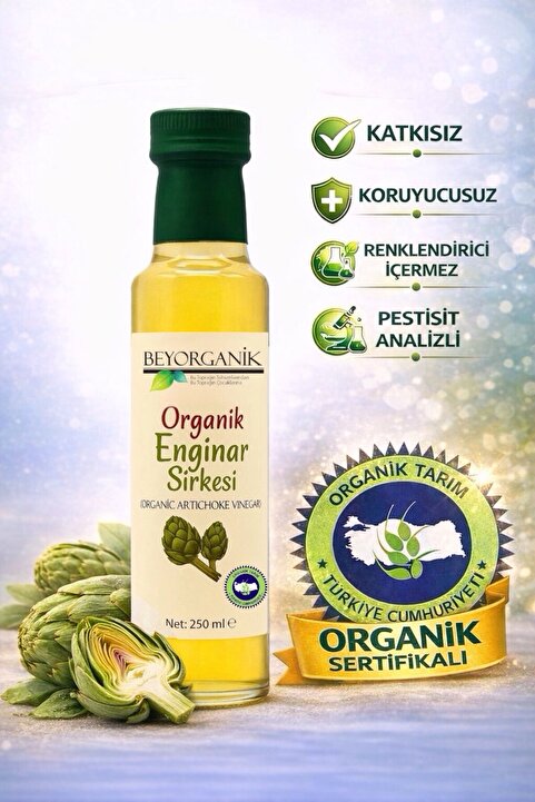 BEYORGANİK Organik Enginar Sirkesi 250ml (PESTİSİT ANALİZLİ)