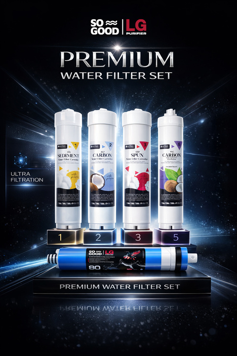 H-MAX Reverse Osmosis System Quick Yeni Sezon 5'li Kapalı Kasa Su Arıtma Filtre Seti - 012
