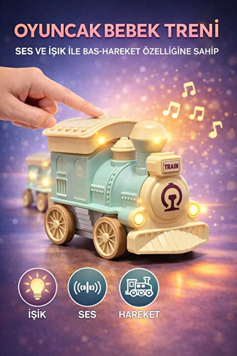 Fidan oyuncak Işıklı ve Sesli Bebek Treni