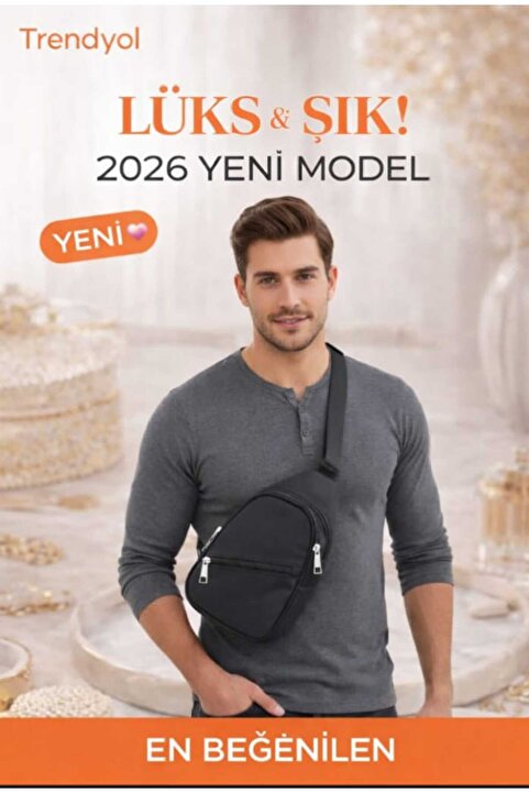 Tommy Harry Original Siyah Body Bag Çanta Unisex Sokak Tarzı