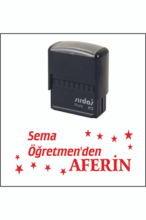 sırdaş Aferin Öğretmen Kaşe (Siyah Kasa-Kırmızı Mürekkep) (912 Model)