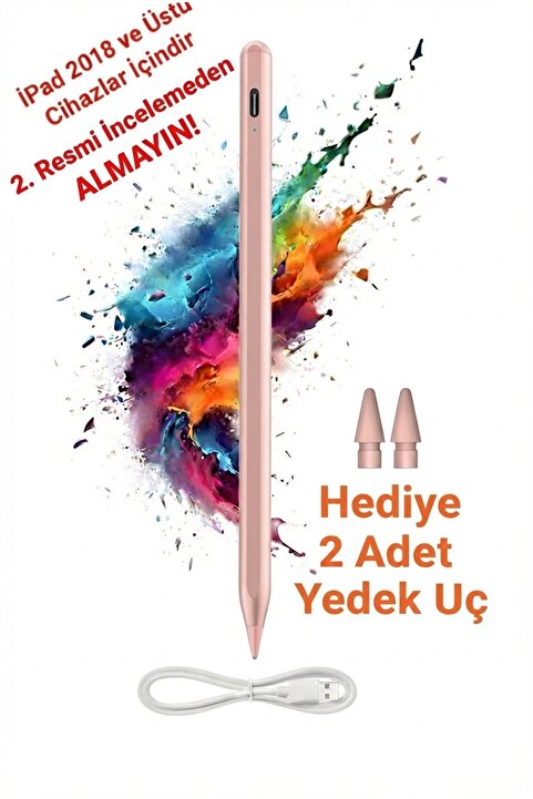 Fibaks iPad Kalem A16 Air 6/7/8/9/10/11/12. Avuç Içi Red Palm Rejection Tablet Kalemi Stylus Yazı Çizim Pen
