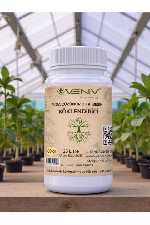 VENİV En Etkili Köklendirici Suda Çözünür Bitki Besini- Konsantre 25 L - 60 gram- Tüm Bitkiler