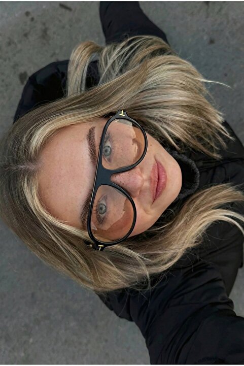 REN EYEWEAR Sepia Air Unisex Siyah Çerçeve Nude camlı Pilot Güneş Gözlüğü | UV400 Koruma