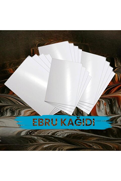 Orbak Kağıt Ebru Kağıdı A4 50’li Beyaz – Ebru Sanatı Kâğıdı – Marbling Paper Set