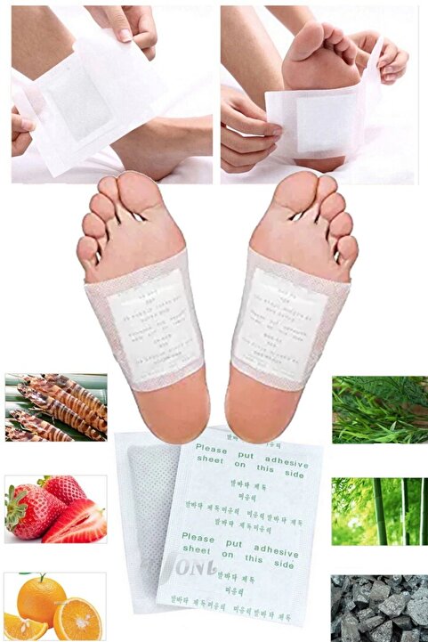 Dihamer 10 Adet Detoks Ayak Bandı Detox Sağlık Vücut Temizleyici Toksin Bandı Vücut Pro