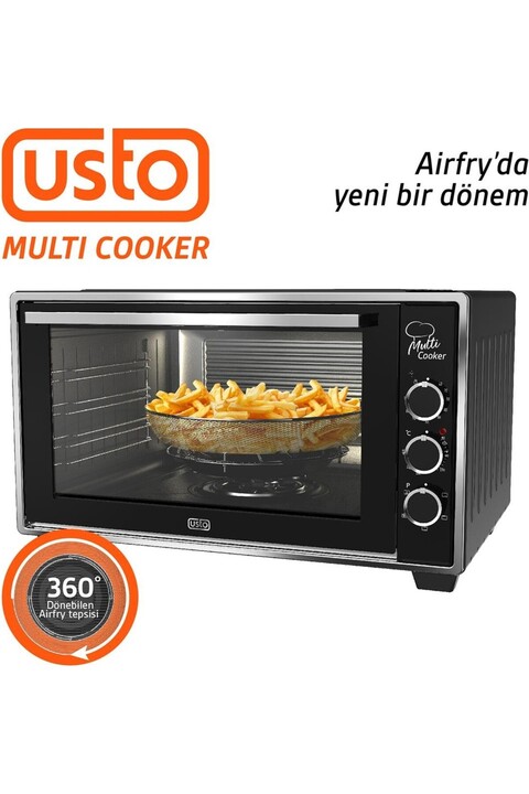 Usto 2115 Airfry Özellikli 50lt Multi Cooker Midi Fırın Siyah