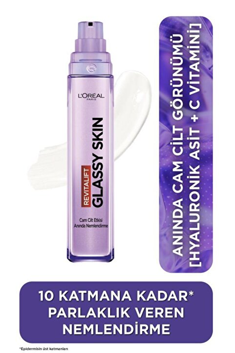 L'Oreal Paris Revitalift Filler Glassy Skin Cam Cilt Görünümü Veren[Hyaluronik Asit] İçeren Nemlendirici Krem 50ml
