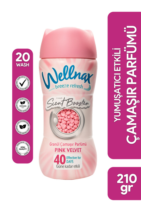 Wellnax breeze refresh GRANÜL ÇAMAŞIR PARFÜMÜ VE YUMUŞATICISI - PINK VELVET 210 gram 20 yıkama (1 adet)