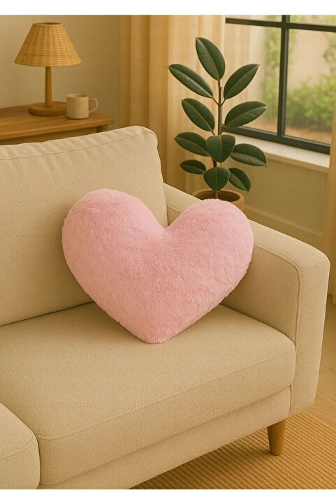 Plush Soft Peluş Dekoratif Kalp Minder Yastık Kırlent İthal Toscano
