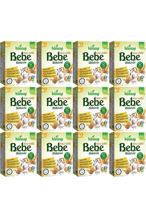 Hünnap Hunnap Bebe Bisküvisi Keçi Sütlü 400 Gr X 12 Adet