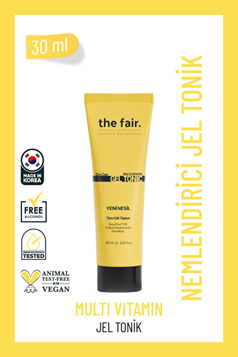The Fair Tüm Cilt Tipleri Için Yeni Nesil Nemlendirici Multi Vitamin Jel Tonik 30 ml