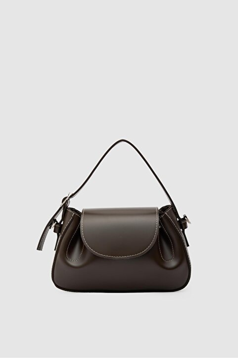 Shule Bags Lover Oval Çapraz Çanta Kahve