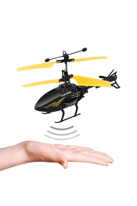 Genel Markalar Lh-1804 El Sensörlü Usb Şarjlı Uçan Helikopter 20 Cm Karışık Renk( Sarı Yeşil Kırmızı)