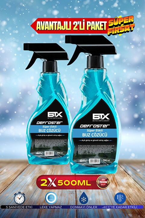 Betax Süper Etkili Buz Çözücü ve Buzlanma Önleyici Görüş Kolaylaştırıcı Sprey 500 ml