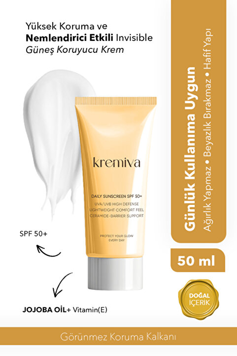 Kremiva Yüksek Koruma ve Nemlendirici Etkili Leke Karşıtı Güneş Kremi SPF 50+