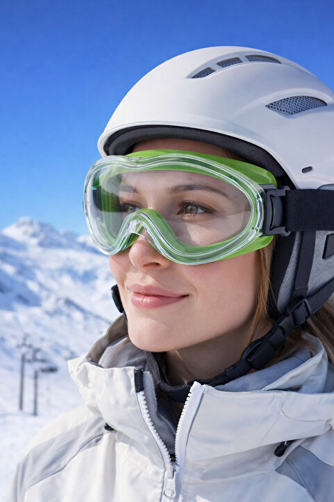 Badem10 Bellasimo Kayak Snowboard Gözlüğü Şeffaf Buğulanmaz Değiştirilebilir Camlı Antifog Kar Gözlük