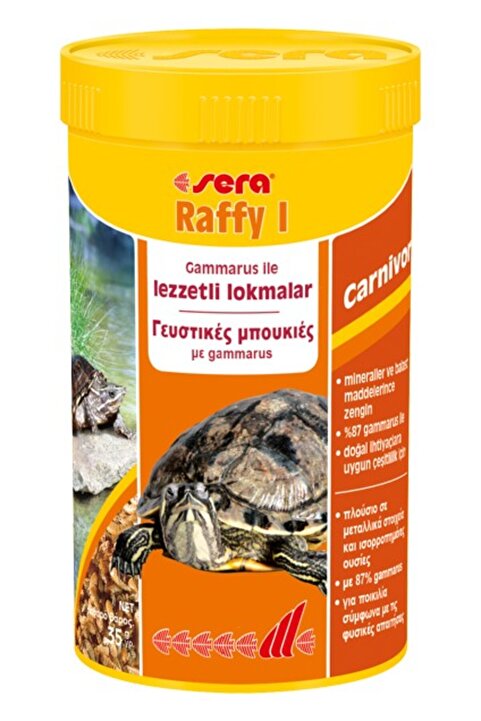 Sera Raffy I Gammarus 250 ml 35 g Skt:09/2027 Kablumbağa Ve Kertenkele Yemi Orjinal Kutusunda