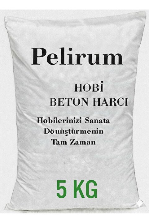 Pelirum Hızlı Donan Biblo Beton Harcı Tozu Güçlü Hobi Biblo Mumluk Vazo Kalıp Tozu 5 Kg