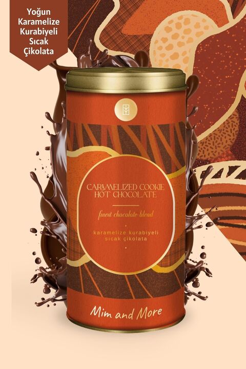 Mim and More Caramelized Cookie Hot Chocolate - Karamelize Kurabiyeli Sıcak Çikolata, Tin, 200 gr