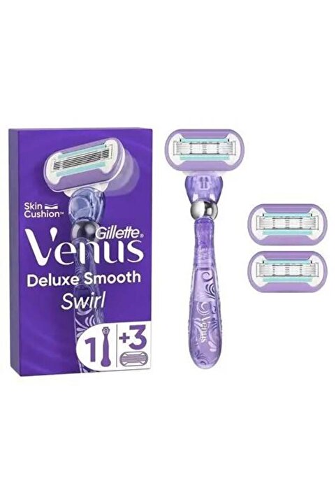 Gillette Venus Swirl Kadın Tıraş Bıçağı + 3 Yedek Başlık