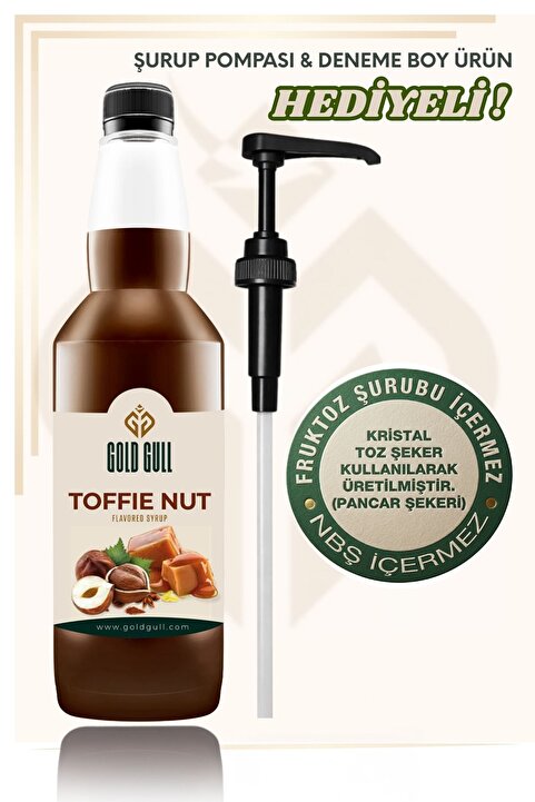gold gull Toffee Nut Aromalı Kahve & Meyve Şurubu 700 ml.