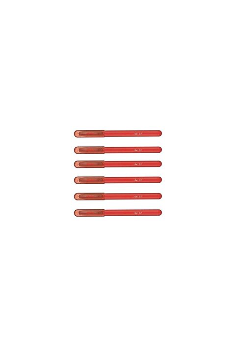 Rotring Jel Mürekkepli Tükenmez Kalem Kırmızı 6 Adet
