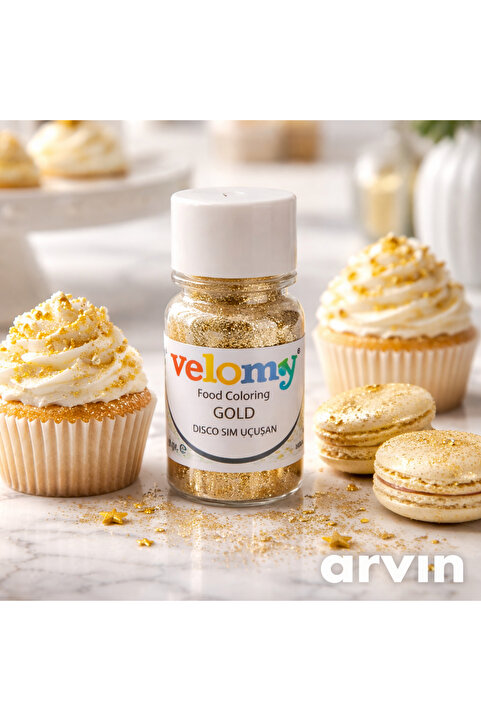 velomy Gerçek Yenilebilir Havada Uçuşan Pasta Simi Üfleyince Uçan Disco Pasta Simi Altın 4gr