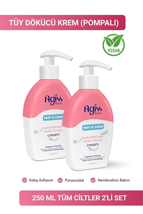 AGISS 2li Tüy Dökücü Krem 250 ml (POMPALI)