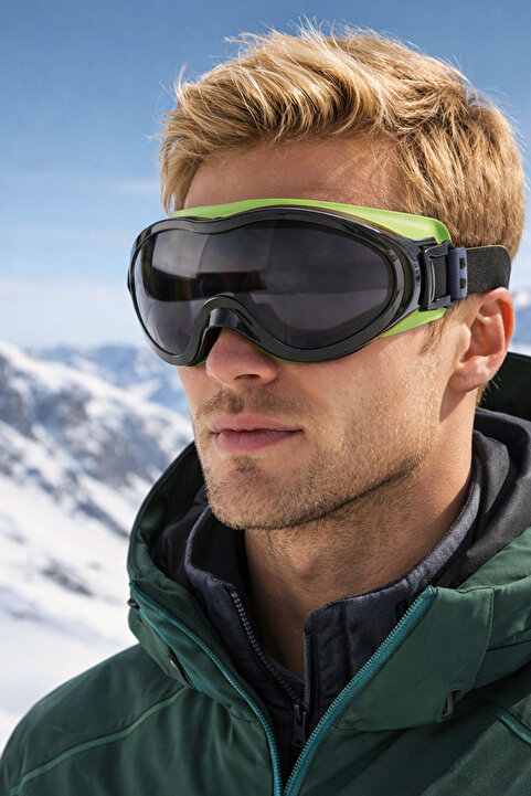 Badem10 Bellasimo Kayak Snowboard Gözlüğü Buğulanmaz Değiştirilebilir Füme Camlı Antifog Kar Gözlük