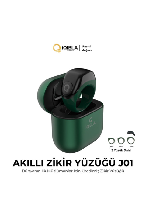 iqibla Smart Ring J01 Jood Akıllı Zikir Yüzüğü Yeşil Renk