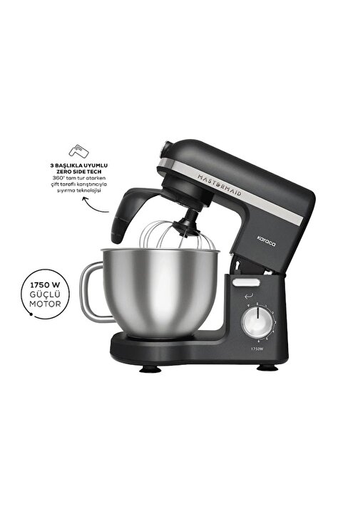 Karaca Mastermaid Chef Pro Çift Kollu Stand Mikser Shiny Black 1750 W