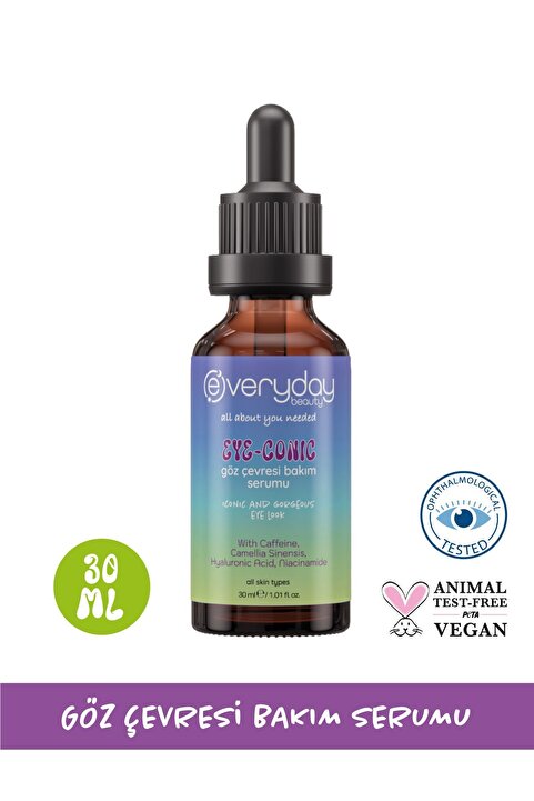 Everyday Beauty Eye-conic Göz Çevresi Bakım Serumu 30 ml Göz Altı Torba, Halka, Morluk Ve Kırışıklık Karşıtı