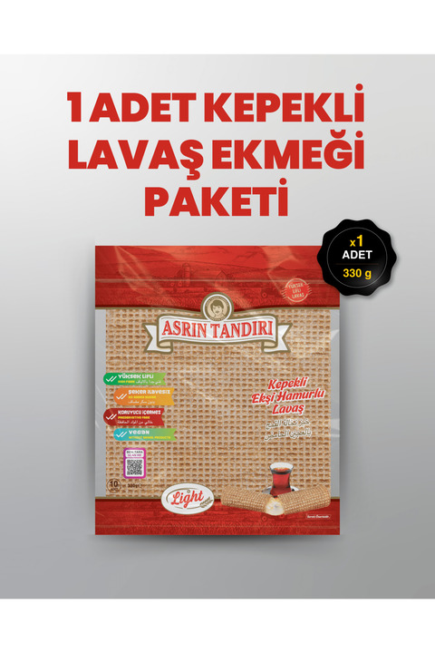 Asrın Tandırı 1 Paket Ekşi Hamurlu Kepekli Lavaş Ekmeği