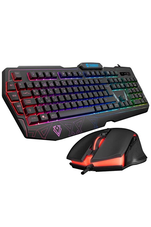 Everest KM-6168 FORMULA COMBO Usb 3 Makro Tuşlu RGB Aydınlatmalı Q Gaming Oyuncu Klavye Mouse Set