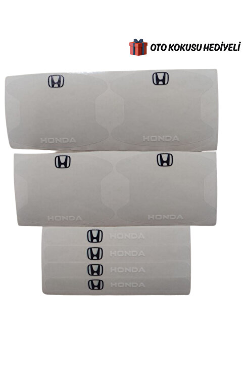 Autowise Honda Marka Logolu Oto Kapı Kolu Çizik Önleyici Yapışkan 8'li Set