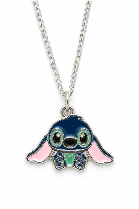 MakeWell Lillo ve Stitch Tasarımlı Mavi Pembe Renkli Çocuk Kolyeleri